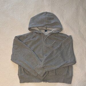 Old Navy Cropped Grey Hoodie